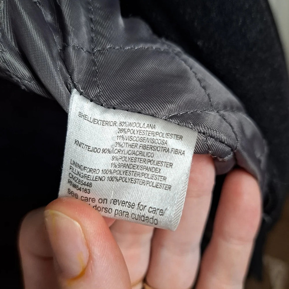 Calvin Klein Grey Wool Double Zipper Mock Neck Quality Jacket Coat Size 2XL - Picture 9 of 12